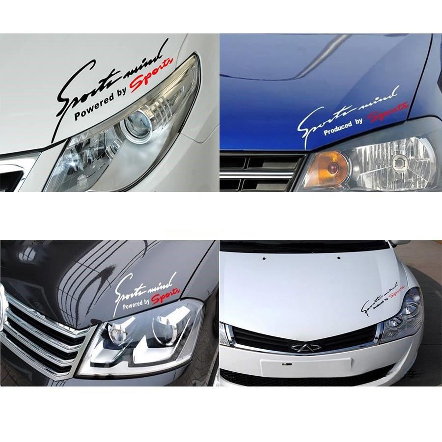Tem dán decal Sport mind prodeced by Sports xe hơi ô tô đầy đủ màu sắc
