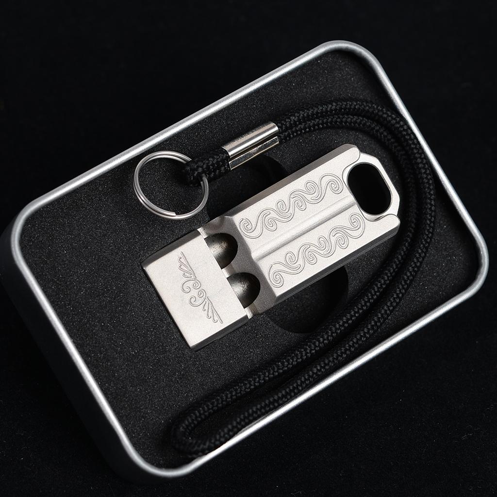 Emergency Whistle Double Tube Portable for Boating Hunting Dog Training