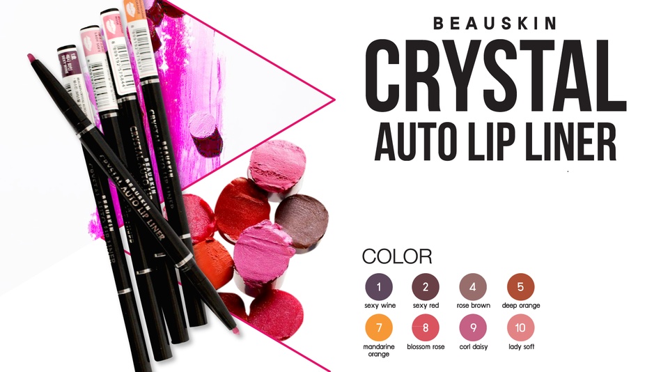 Chì kẻ môi 2 đầu bền màu Beauskin Crystal Auto Lip Liner #01 (5g) - Hàn Quốc Chính Hãng