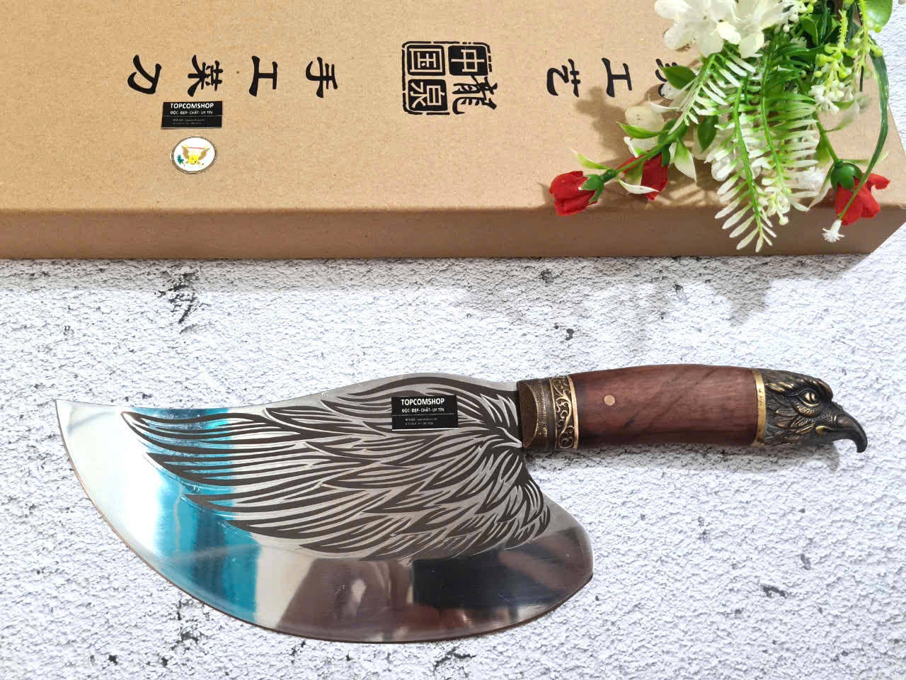 DAO BẾP - DAO THÁI CẮT HOA VĂN KHÂU ĐỒNG MÃ DT159 NTVN topcomshop vn