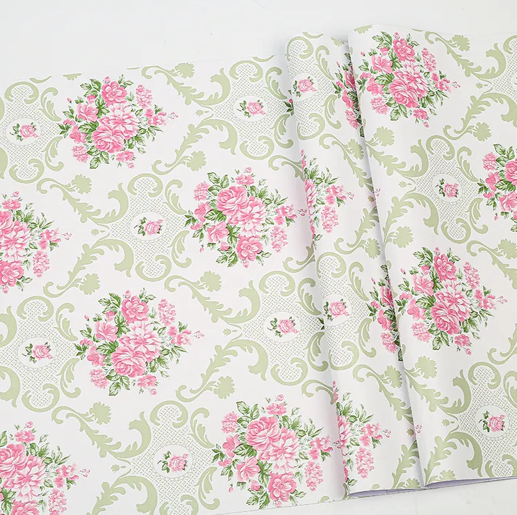 Combo 10 mét giấy dán tường, decal dán tường trang trí nhà cửa ĐÓA HOA CHÂU ÂU khổ 45cm