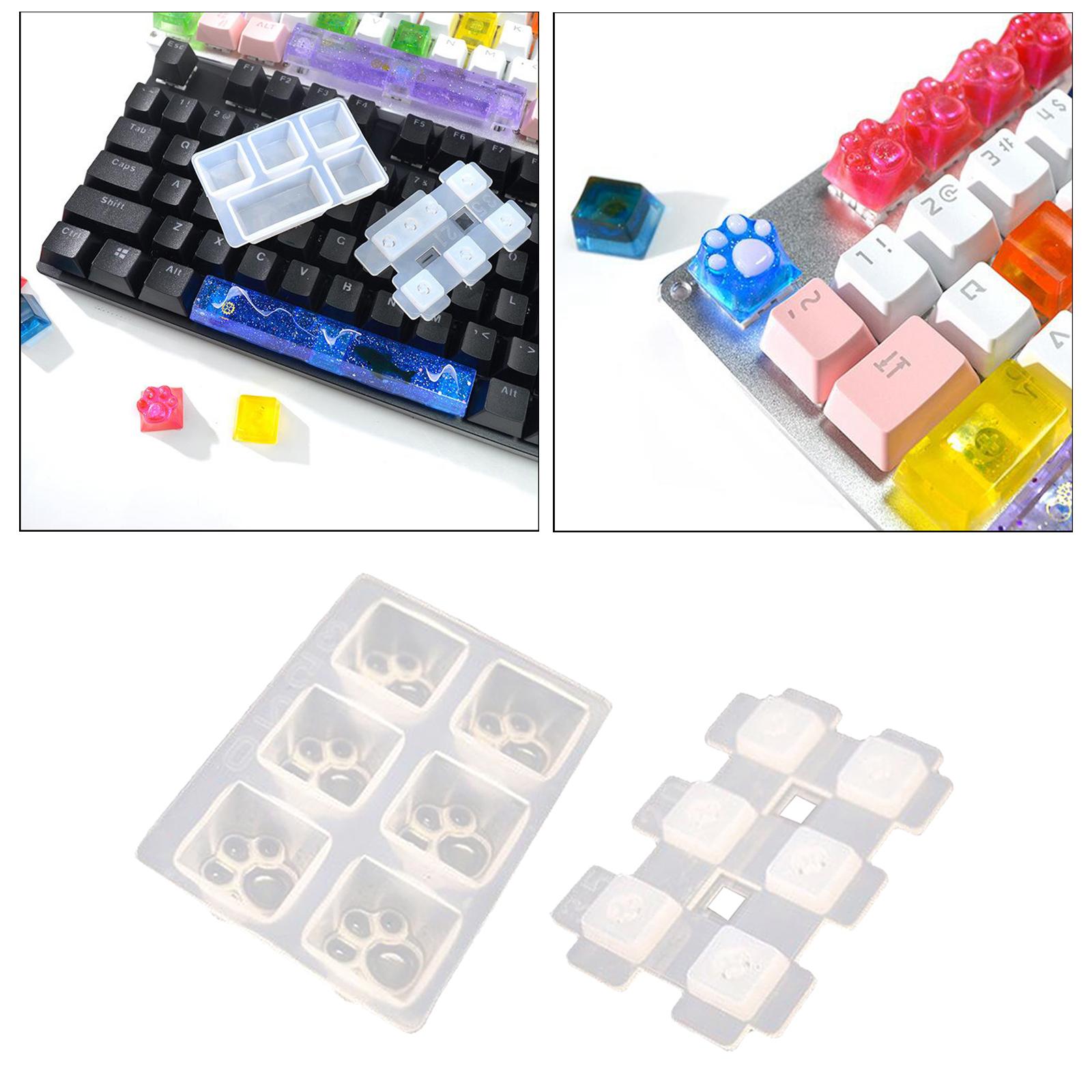 Keycaps Resin Mold Keycap Crafting Epoxy Mould Key Puller Cat Claw Molds Cat