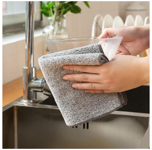 Combo khăn lau chén đĩa, khăn lau tay, khăn lau bếp hình vuông GD559-KhanV25