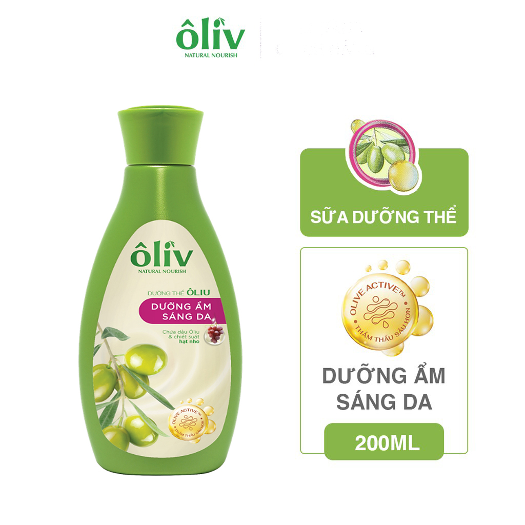 Sữa dưỡng thể Ôliv dưỡng ẩm sáng da 200ml