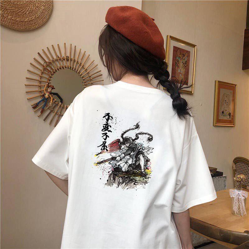 Áo thun nữ tay lỡ form rộng phong cách Nhật Bản đẹp độc lạ vải dày mịn 2020T1669