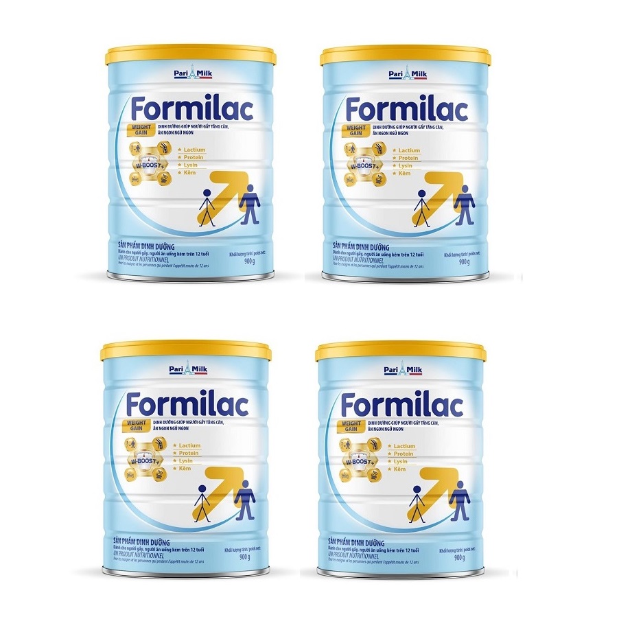 Bộ 4 Lon Sữa bột Formilac WEIGHT GAIN - 900g