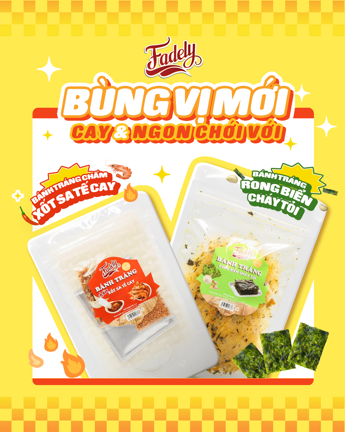 Bánh Tráng Chấm Xốt Sa Tế Cay Fadely