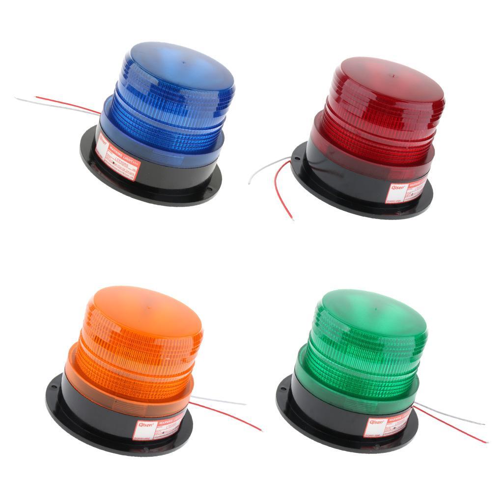 2Pcs 24V Flexible LED Warning Emergency Flash Strobe Rotating Beacon Light Motor