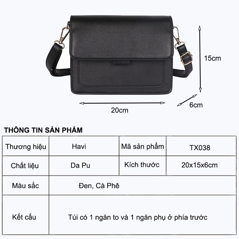 Túi đeo chéo mini, Túi xách nữ thời trang giá rẻ đi chơi đi dã ngoại da mềm kiểu dáng basic TX009