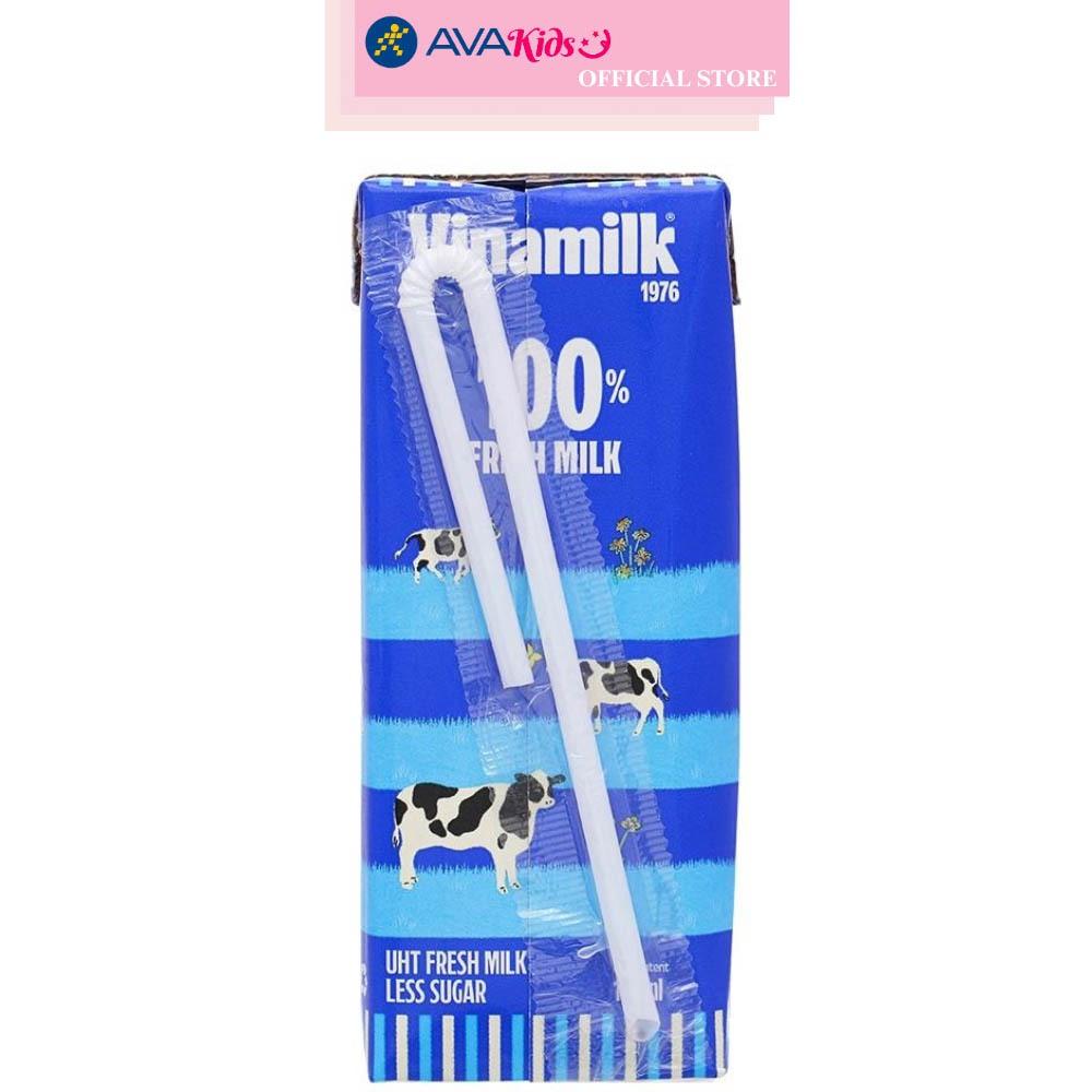 Lốc 4 hộp sữa tươi tiệt trùng Vinamilk ít đường 180 ml (từ 1 tuổi)