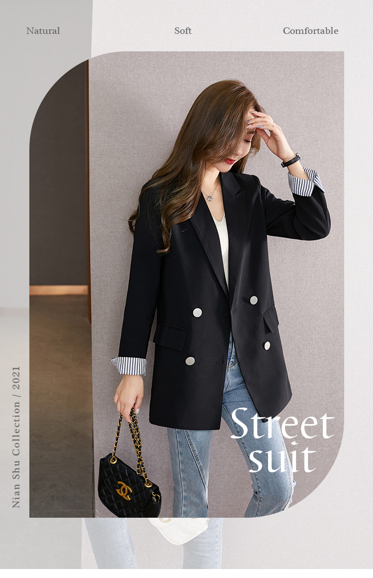 Áo khoác blazer nữ màu đen