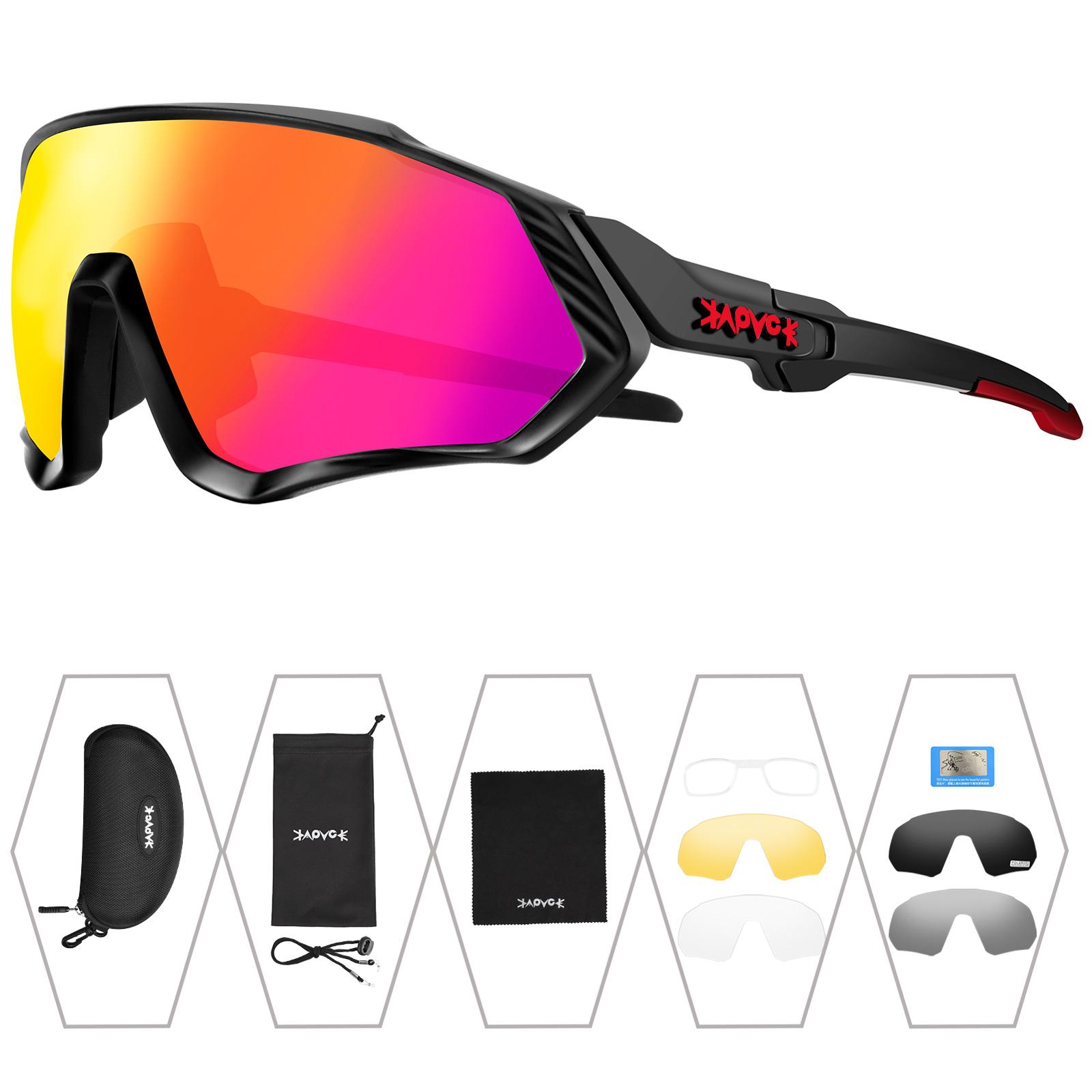 Phân cực thể thao xe đạp xe đạp kính râm Gafas Ciclismo MTB kính đạp kính kính râm tốc độ cho nam giới 5lens Color: 08 Lenses Color: 5lens