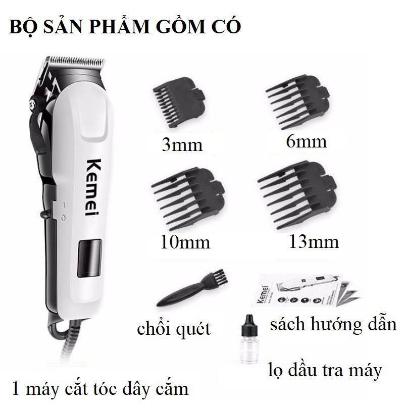 Tông Đơ Cắt Tóc Không Dây Chuyên Nghiệp Kemei - 809A lưỡi titanium - hàng Chính Hãng