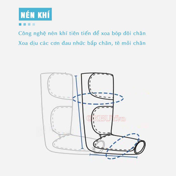 Máy nén ép trị liệu bắp chân và bàn chân công nghệ nén khí Nikio NK-285