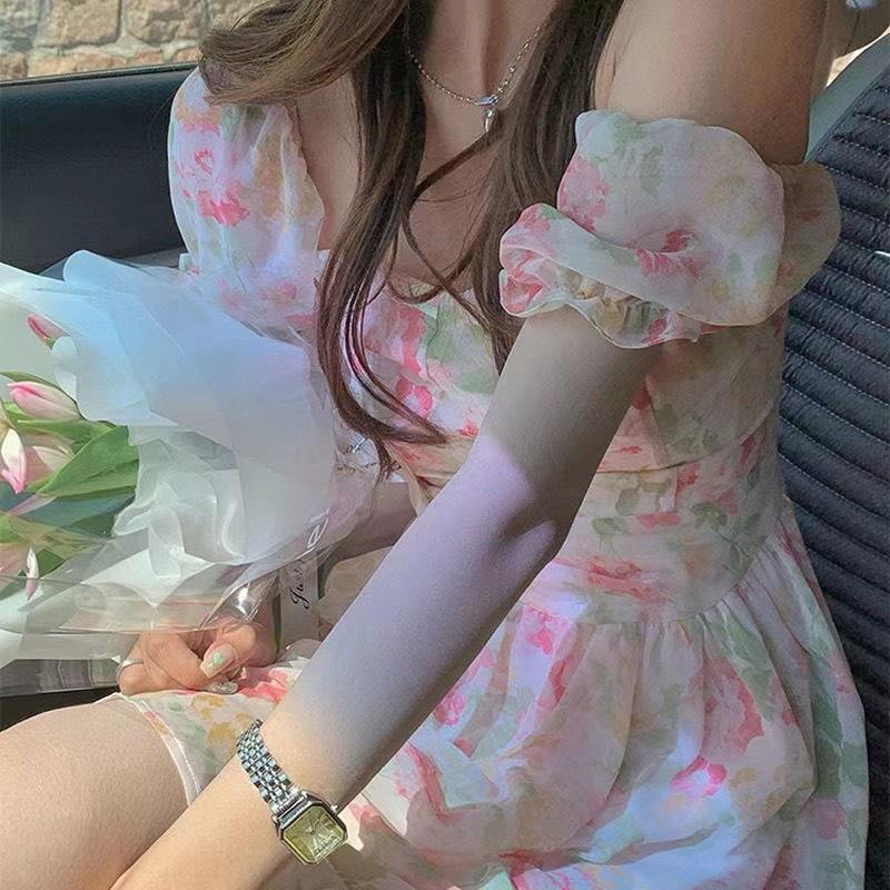 Váy nữ đầm vintage hoa cao cấp hot girl dịu dàng siêu cổ tích Pháp Pasana0004v