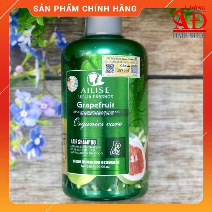 Bộ dầu gội xả hấp Ailise Grapefruit siêu mượt phục hồi kích thích mọc tóc - Bưởi lùn