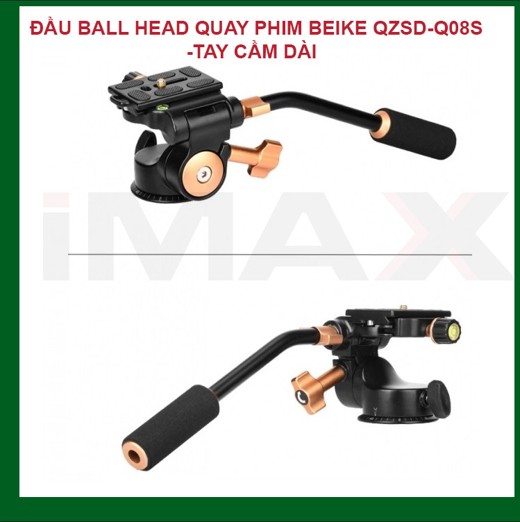 ĐẦU BALL HEAD QUAY PHIM BEIKE QZSD-Q08S -TAY CẦM DÀI - HÀNG NHẬP KHẨU