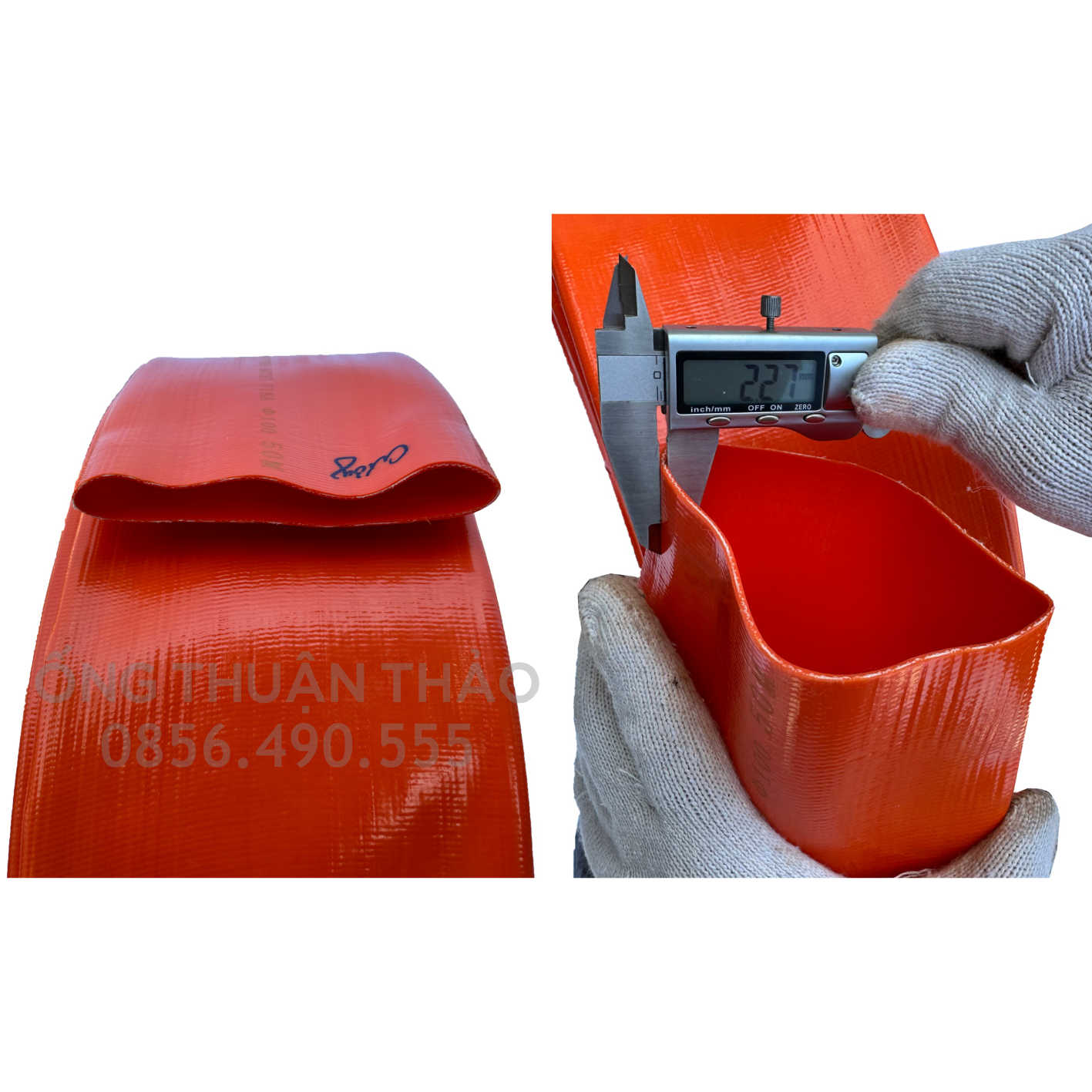 Ống bạt vàng cam phi 100MM cuộn 20M - Ống bạt mềm tải cát THUẬN THẢO