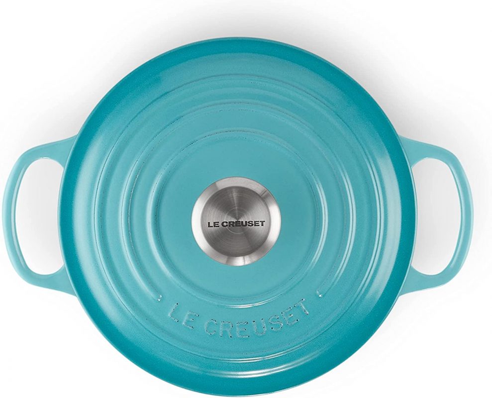Nồi gang Le Creuset Bräter rund Evo 24cm Caribe Blue Hàng Chính Hãng