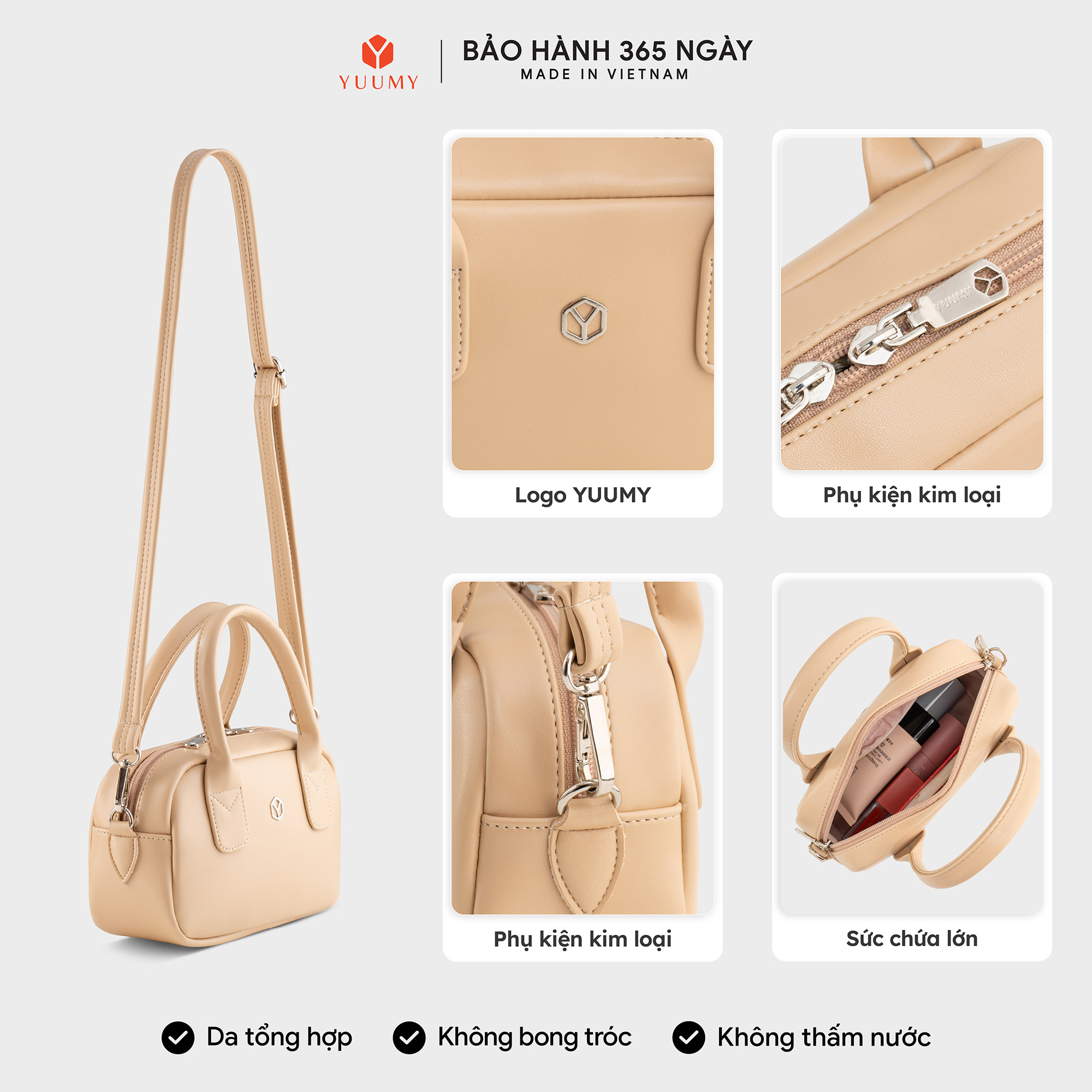 Túi Yuumy ( Thời trang nữ dáng hộp nhỏ gọn tinh tế - Túi xách da Seasand YTX89 )