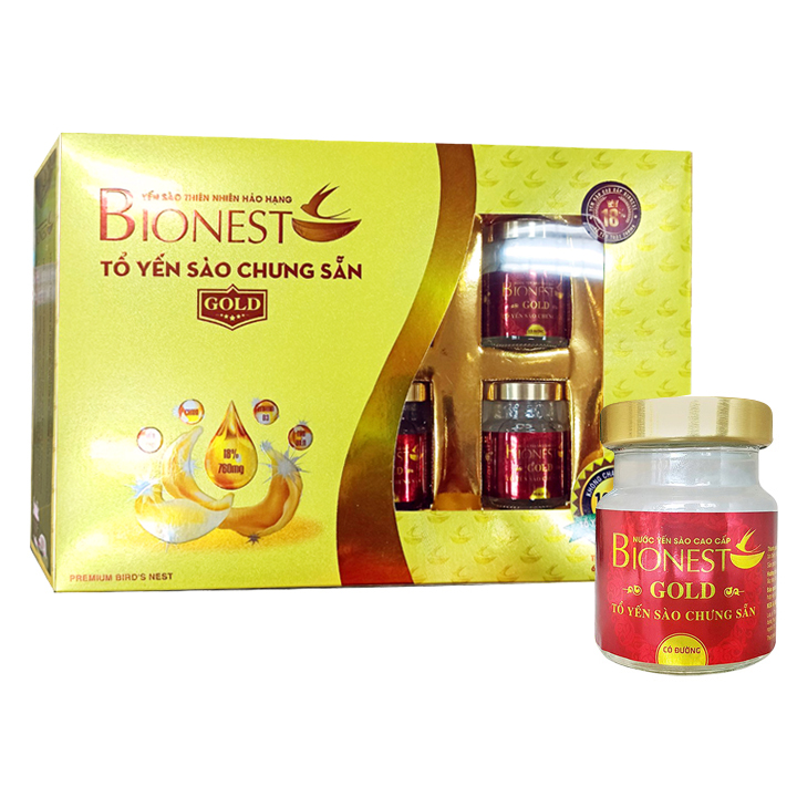 Hộp Yến sào Bionest Gold cao cấp (hộp quà tặng 6 lọ)