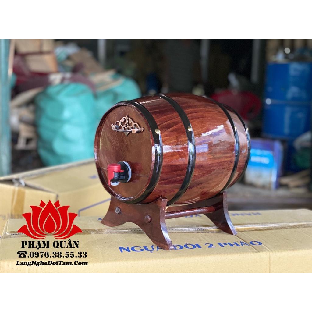 Thùng gỗ đựng rượu vang 5l kèm túi đựng r.u.o.u