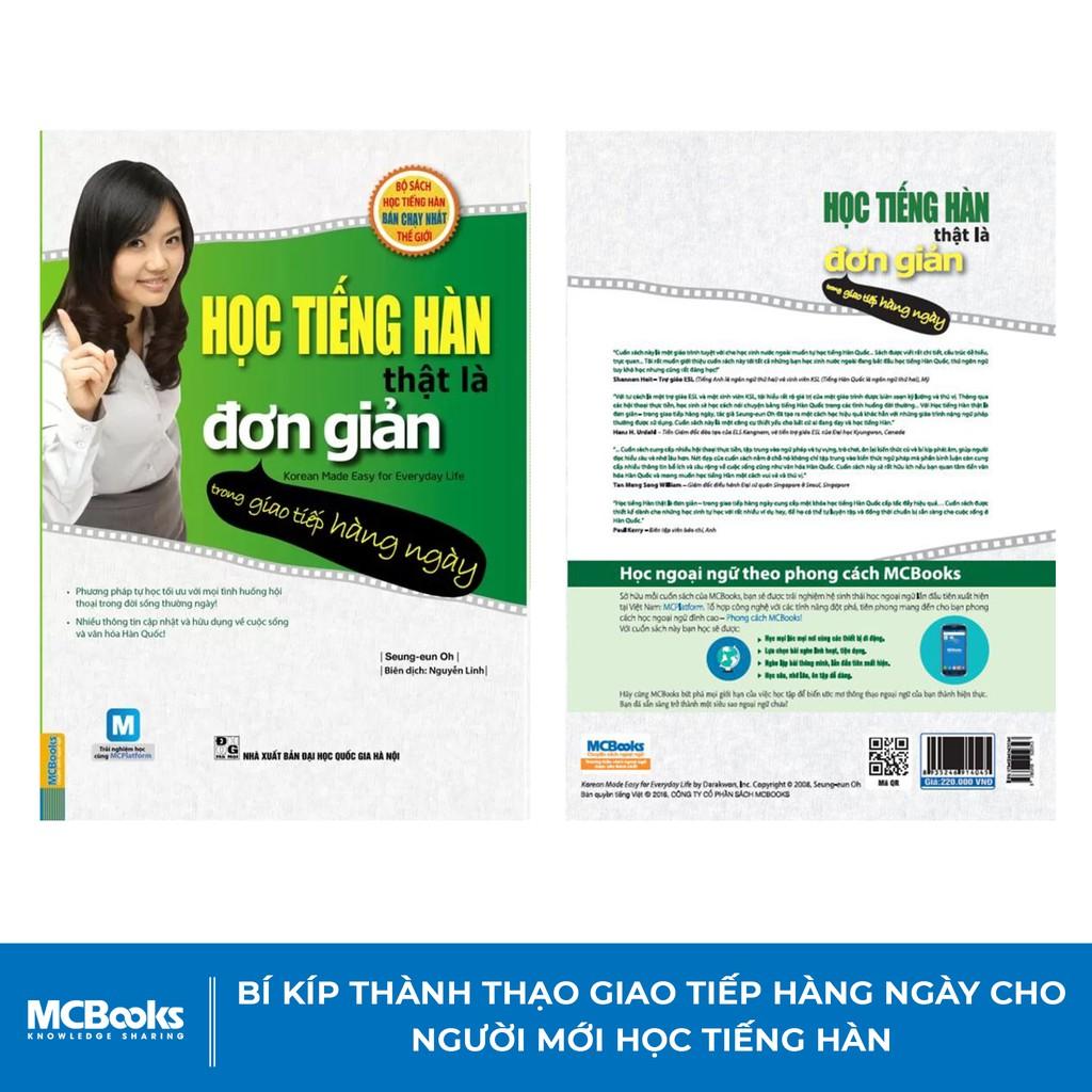 Sách - Học Tiếng Hàn Thật Là Đơn Giản Trong Giao Tiếp Hàng Ngày Cho Người Mới Học - Học Kèm App Online