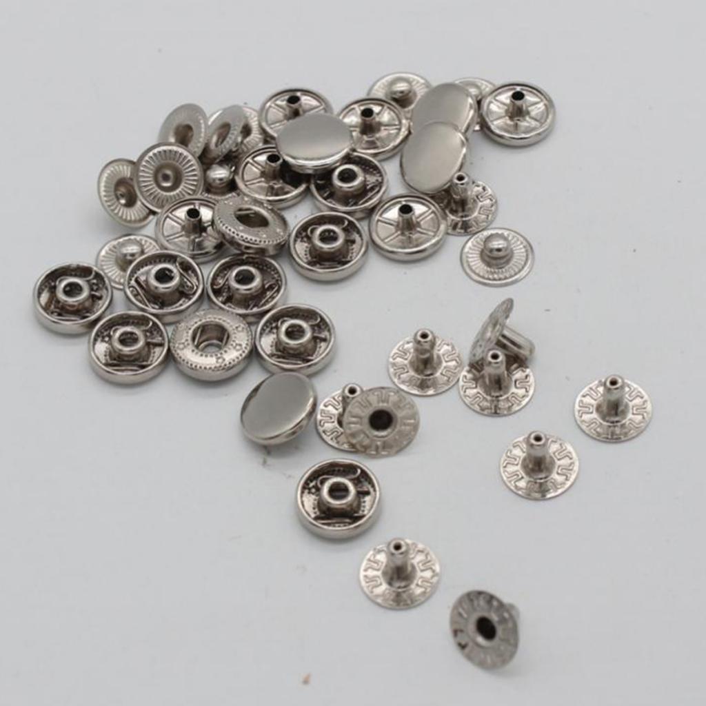 10 Bộ Báo Chí Đính Nút Popper Nút Khóa Phụ Kiện May Vá 10 Mm