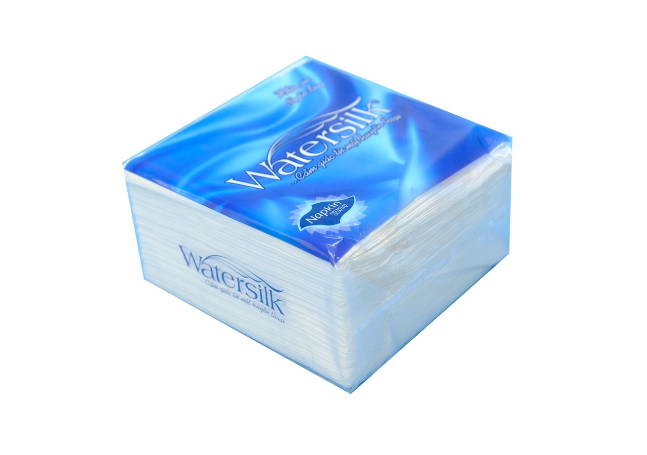 Khăn ăn Napkin WATERSILK kích thước khăn vuông 330x330mm, 100 tờ/Gói