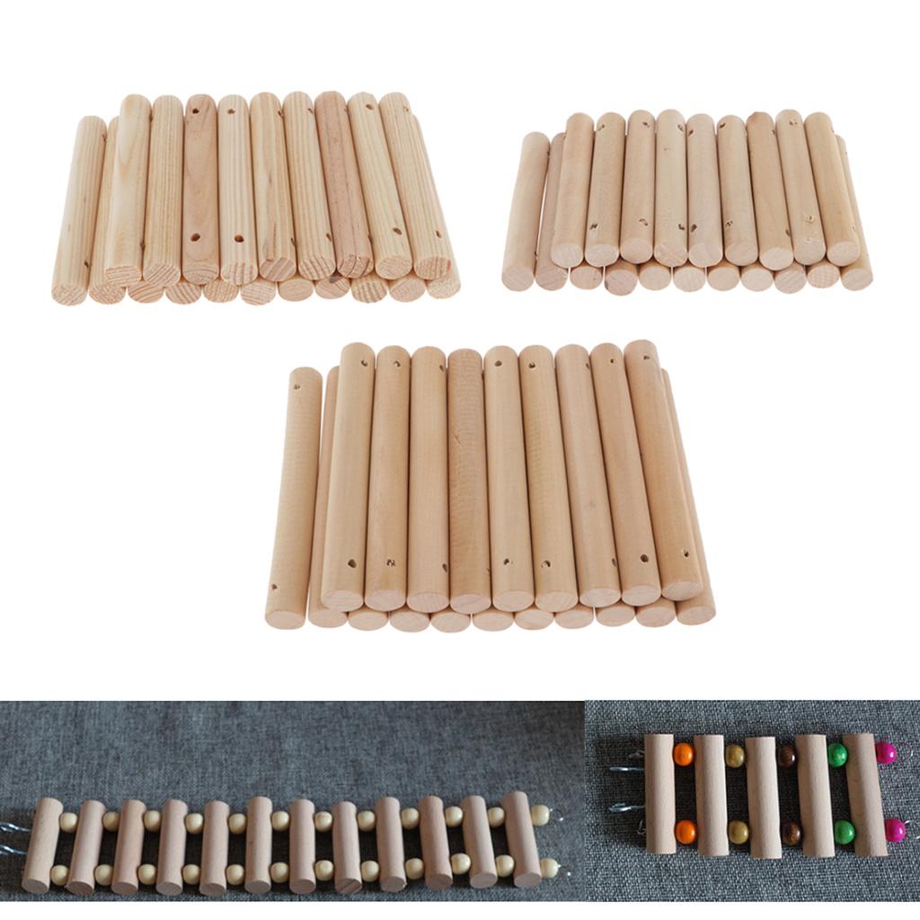 20 Pieces Round Wooden Stick DIY Unfinished Wood Crafts Making 7x1cm