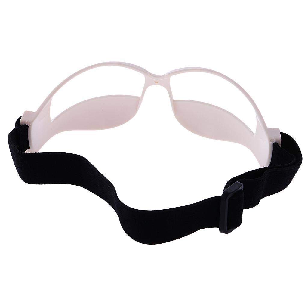 10-Piece Anti Down Basketball Dribble Goggles Sports Eyewear Frame Training Aid - White