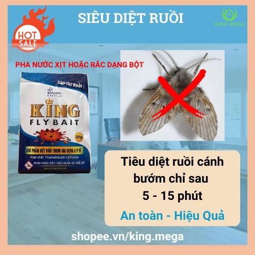 Diệt ruồi vàng - Siêu hiệu quả diệt ruồi nhanh - An toàn tuyệt đối( Gói 20g Trắng xanh) - King Fly Bait