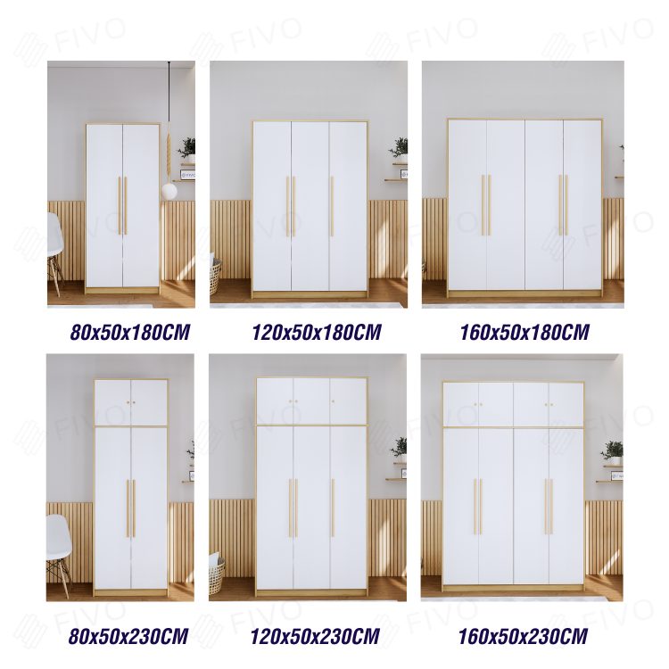 Tủ Quần Áo Gỗ Chống Ẩm Cửa Mở FIVO Mã FC01 Hiện Đại Cao Cấp, Dễ Dàng Lắp Ráp Tại Nhà, Thiết Kế Nhiều Ngăn Mở Rộng Diện Tích