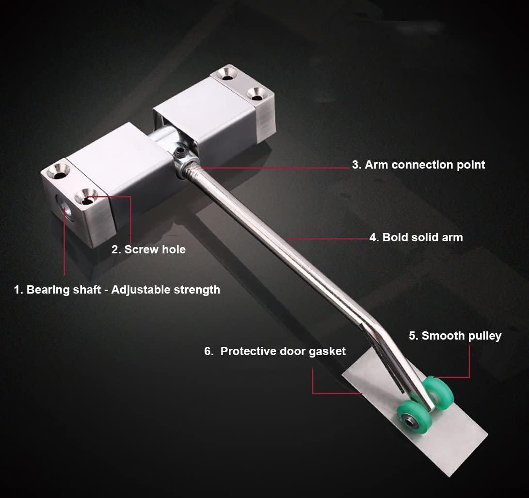 Cửa đóng 2 mảnh Cửa tự động gần hơn với điều khiển tốc độ cơ học Tối đa 40kg với cờ lê lục giác và ốc vít