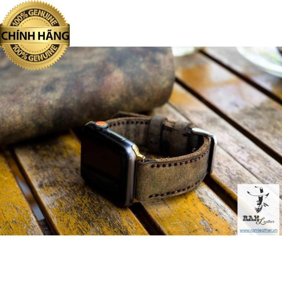 DÂY ĐỒNG HỒ DA SÁP NGHỆ THUẬT DÀNH CHO APPLE WATCH - CHÍNH HÃNG RAM LEATHER .