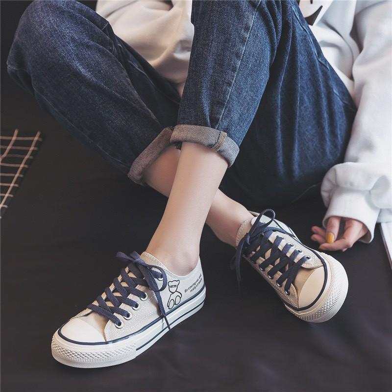 Giày thể thao nữ MWC giày sneaker nữ vải in hình cute đế bằng năng động NUTT - 0545