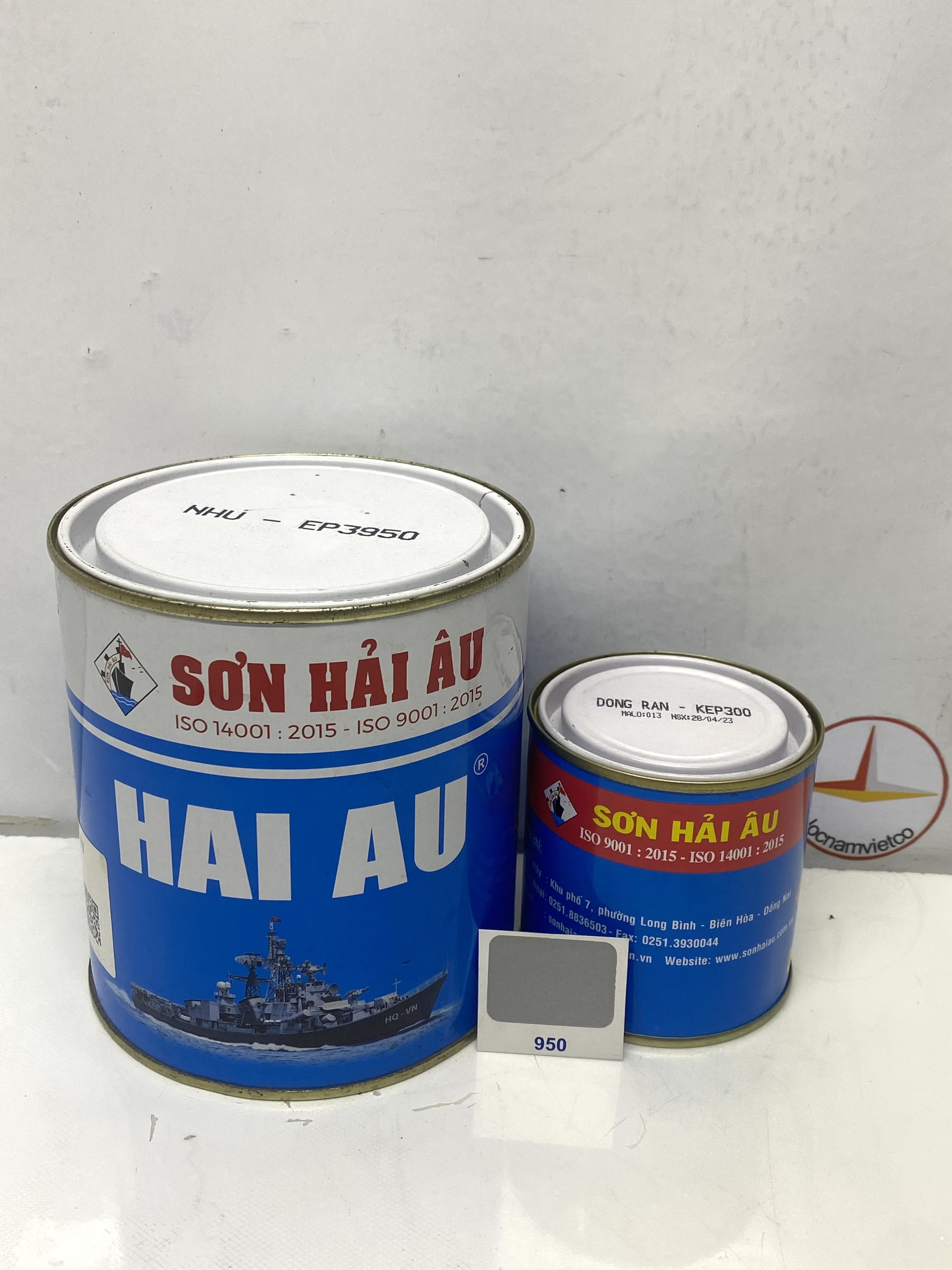 Sơn Epoxy Hải Âu màu bạc EP950 1L/Bộ