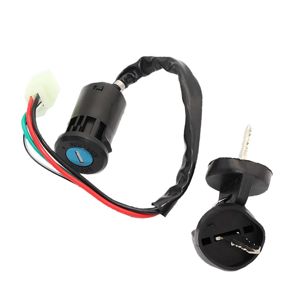 KEY IGNITION SWITCH Mini ATV QUAD POCKET DIRT Chopper Pit BIKE 4 WIRE
