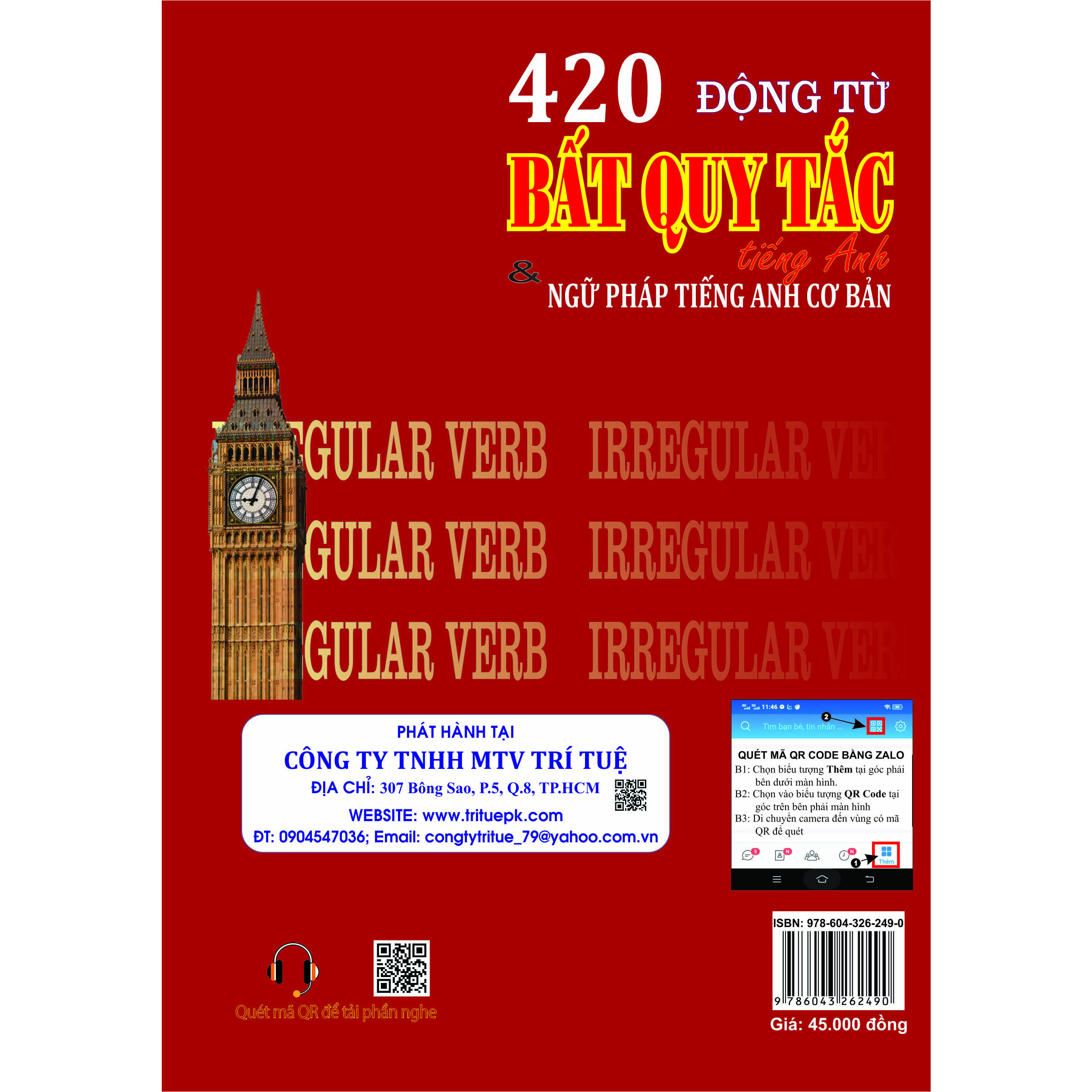 420 Động từ Bất Quy Tắc tiếng Anh & ngữ pháp tiếng Anh cơ bản
