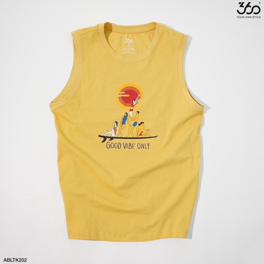 Áo tank top nam 360 BOUTIQUE ba lỗ thời trang - ABLTK202