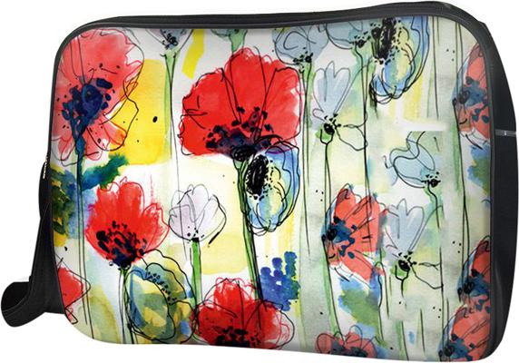 Túi Đeo Chéo Hộp Unisex Hoa Vẽ Đỏ Trắng - TCHT162 34 x 9 x 25 cm