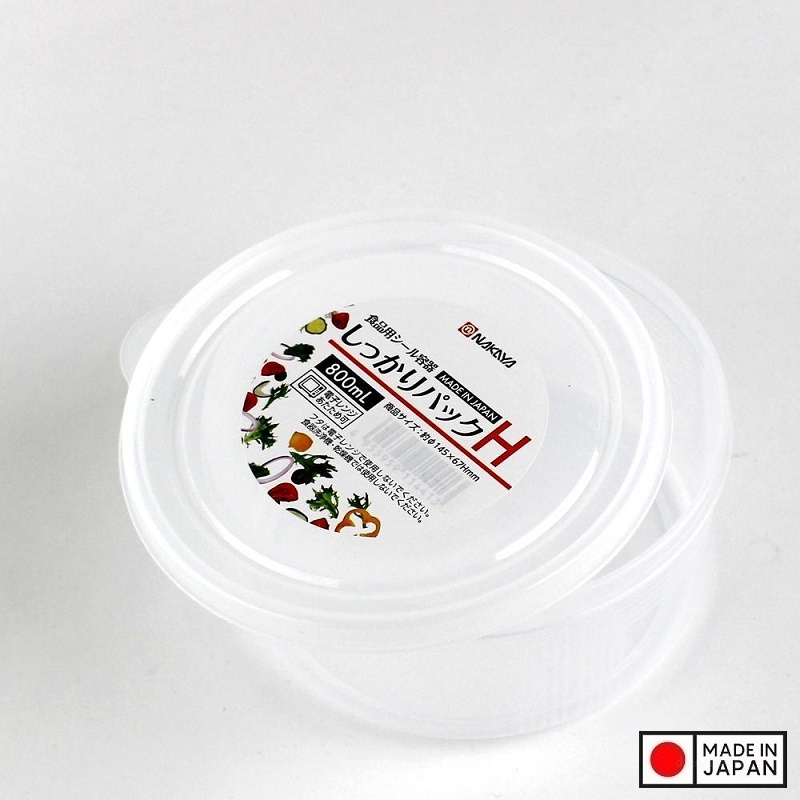 Bộ 3 hộp đựng thực phẩm trong suốt từ nhựa PP cao cấp 800mL - Hàng Nhật nội địa