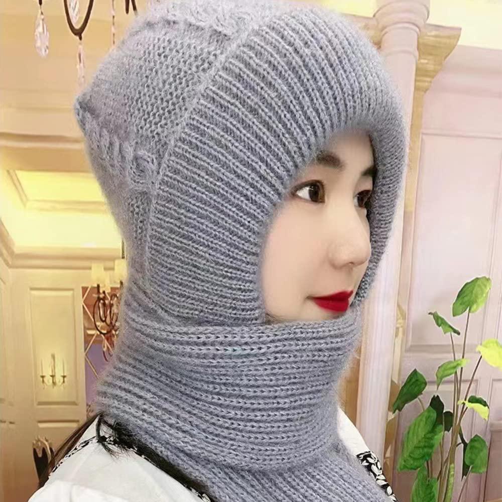 Tích Hợp Tai Vạt Chống Gió Mũ Khăn Dày Ấm Tai Vạt Thời Trang Mùa Đông Ấm Áp Nón Len Cho Nữ