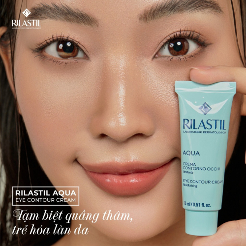 Rilastil Aqua Eye Contour Cream 15mL - kem dưỡng da mắt