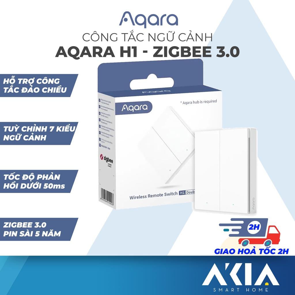 Công tắc thông minh Aqara H1 Wireless Zigbee 3.0 - Nhiều thao tác nhấn, Hỗ trợ tạo Đảo Chiều, Tương thích HomeKit - Hàng chính hãng