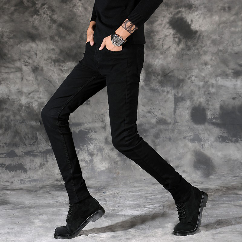 Quần Jean Nam Skinny Đen Trơn SZone SQ602B