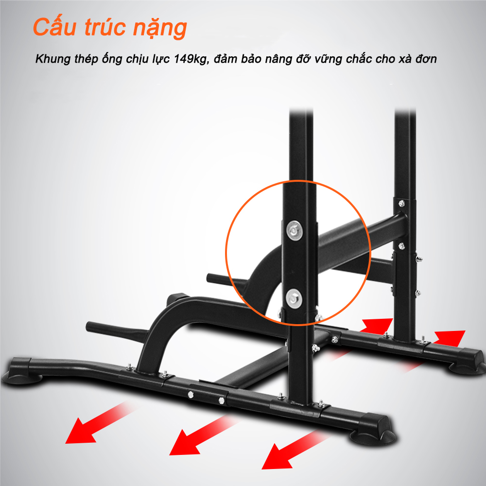 OneTwoFit Bộ xà đơn xà kép Fitness Pull up Bar Push Up-Weight OT084 có thể điều chỉnh chiều cao