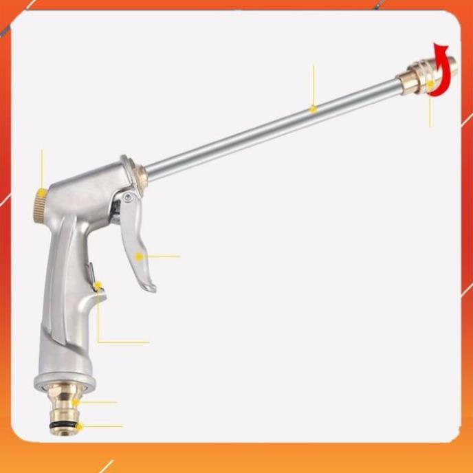 Vòi Xịt️Evoucher Bộ dây vòi xịt nước rửa xe, tưới cây , tăng áp 3 lần, loại 20m 206701-2 đầu đồng, cút, nối