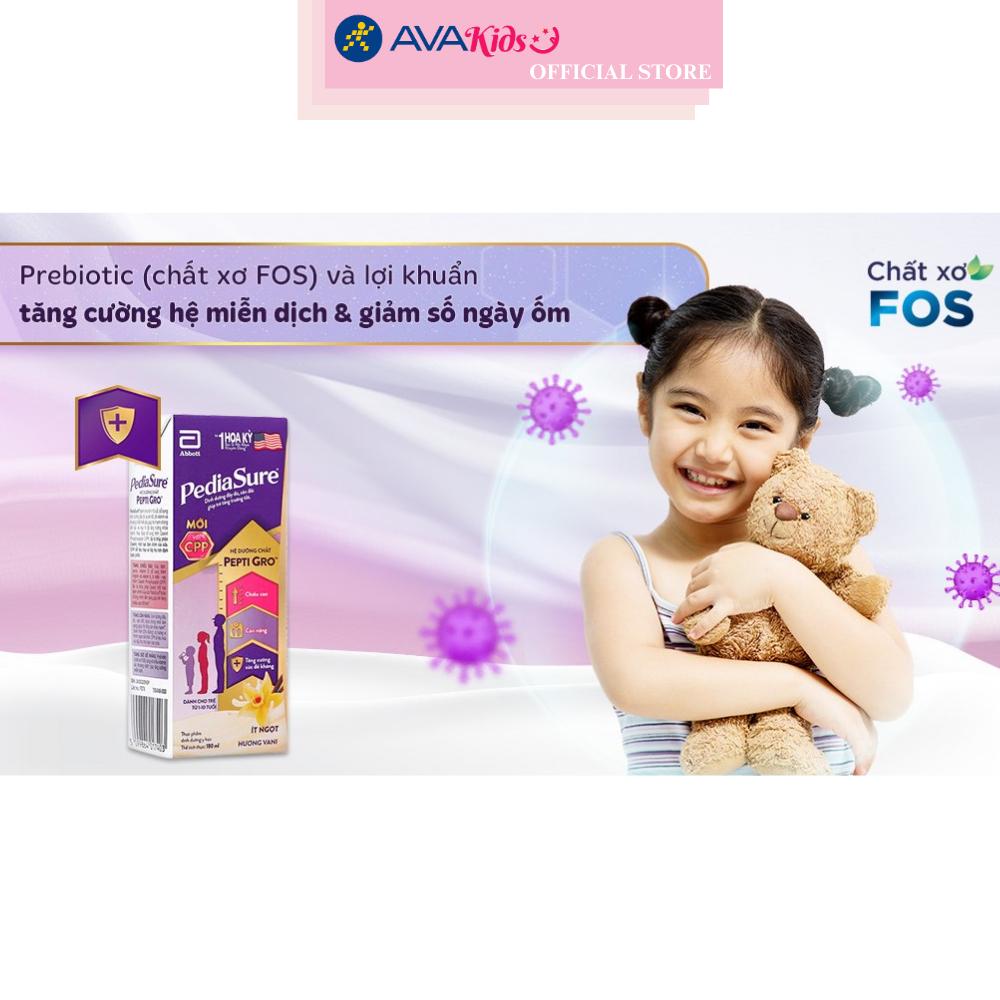Thùng 48 hộp sữa pha sẵn Abbott PediaSure hương vani 180 ml (1 - 10 tuổi)