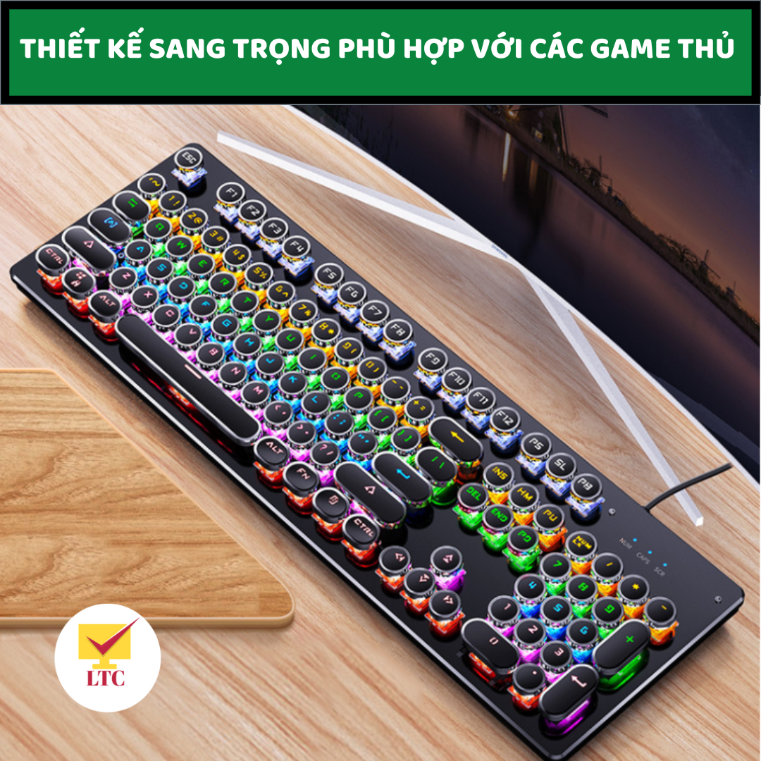 Bàn phím cơ chuyên game T907 SUaPER GAMING, 20 chế độ led tùy chỉnh, kết nối qua cổng usb của máy tính, laptop, pc - Hàng Chính Hãng